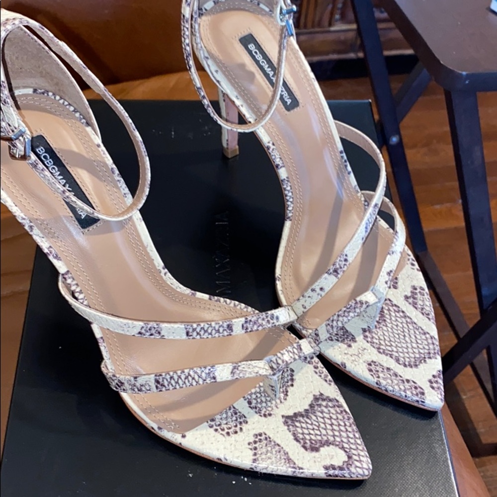 Bcbg snake print high heels!